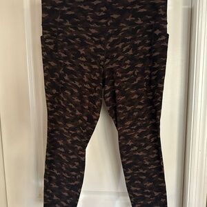 Athleta Brown Camouflage Leggings